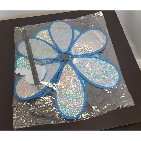 Yard Spinner NEW 3D LARGE Double Petal Wind with Stake Flower is 15 Inches Wide! - Picture 5 of 10